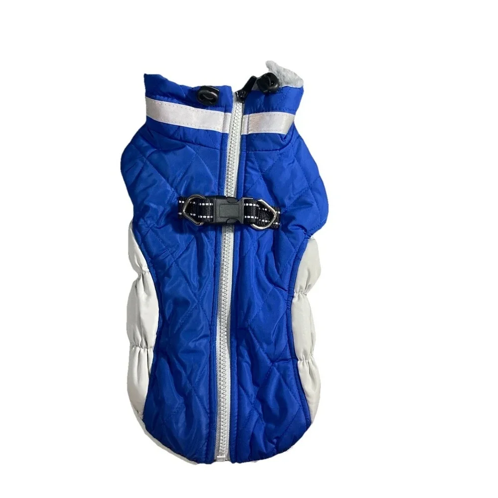 Warm Polyester Blue Gray Dog‎ Coat Jacket Small Vest Model 01 Dog Clothes